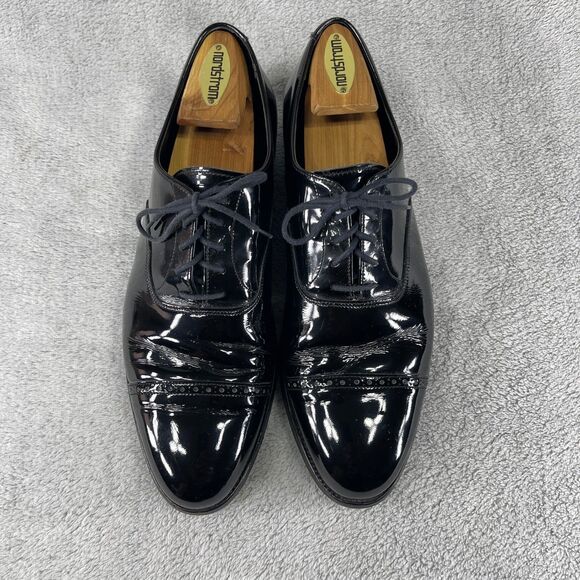 Crockett & Jones Polo Ralph Lauren Tuxedo Dress Shoes Men 9 Black Patent Leather main image 12